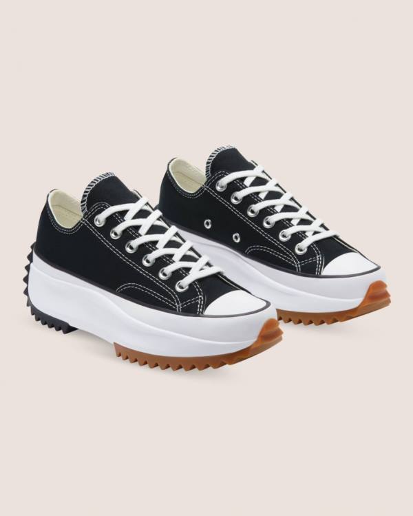 Converse Run Star Hike Canvas Low Tops Shoes Black | CV-608GAN