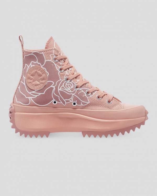 Converse Run Star Hike Floral High Tops Shoes Pink | CV-670GXC