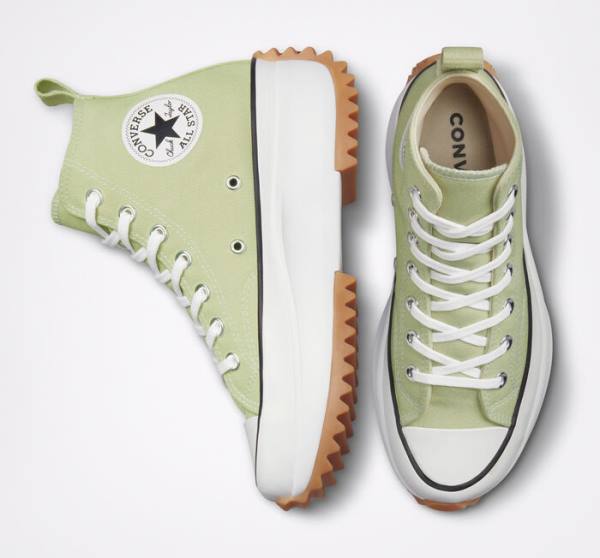 Converse Run Star Hike Platform Seasonal Color High Tops Shoes Olive / Black / White | CV-487WOE