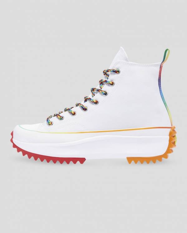 Converse Run Star Hike Pride High Tops Shoes White | CV-154DMY