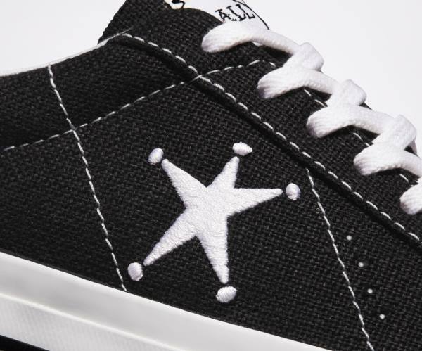 Converse Stussy One Star Low Tops Shoes Black / White | CV-402ILY