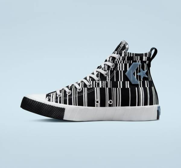 Converse UNT1TL3D Translucent Barcode High Tops Shoes Black / White / Indigo | CV-519FEB