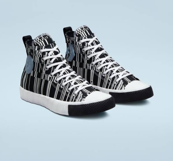 Converse UNT1TL3D Translucent Barcode High Tops Shoes Black / White / Indigo | CV-519FEB